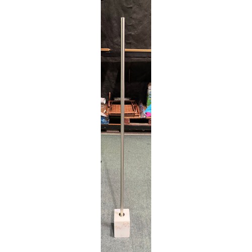 6058A - Led Pillar Floor Lamp With Marble Base - No Power Lead  (338-225) *This lot is subject to Vat