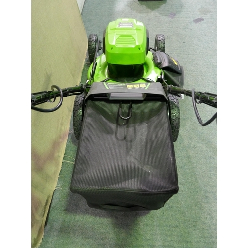 6261 - Greenworks brushless 48v lithium Cordless Lawn Mower, with key- no batteries (339-407) *This lot is ... 