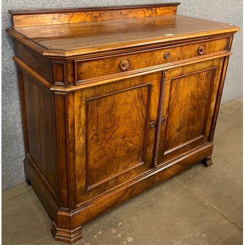 85 - A Victorian figured walnut two door chiffonier