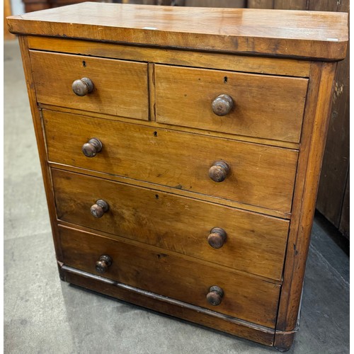 134 - A Victorian walnut chest of drawers