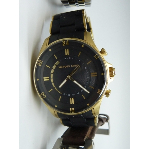 7189 - A collection of wristwatches including Michael Kors, Police, Accurist and Timex