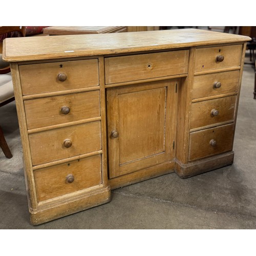 155 - A Victorian pine kitchen dresser