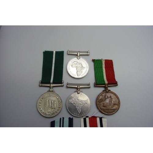 2010 - Six medals; a Special Constabulary medal to Leslie Pritchard, an Africa Service Medal to C273867 D. ... 