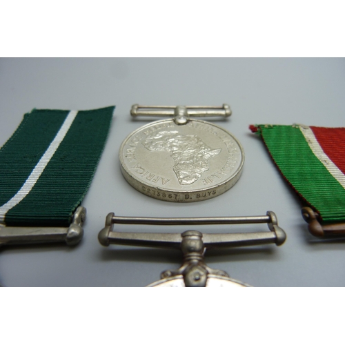 2010 - Six medals; a Special Constabulary medal to Leslie Pritchard, an Africa Service Medal to C273867 D. ... 