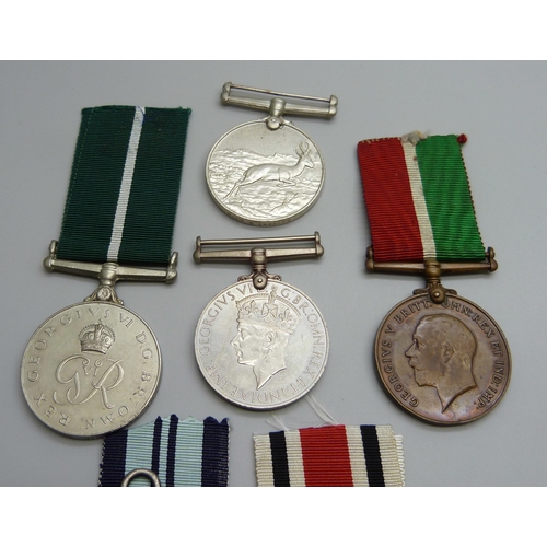 2010 - Six medals; a Special Constabulary medal to Leslie Pritchard, an Africa Service Medal to C273867 D. ... 