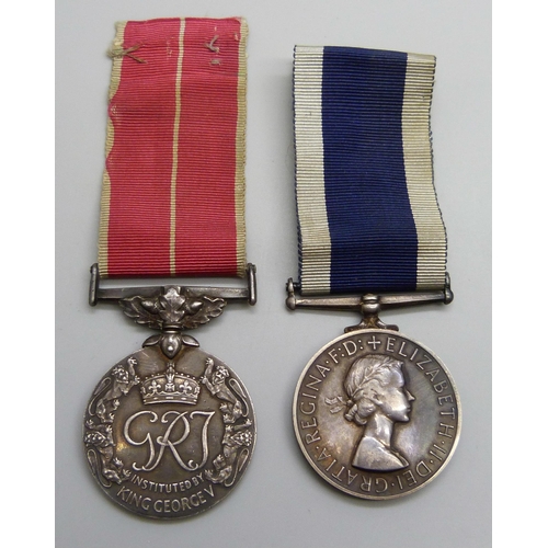 2017 - A British Empire Medal to Air Art 4 Cl. Donal J.B. Ritchie FAA/FX 76666 also a Naval For Long Servic... 