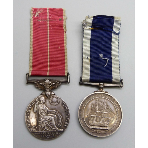 2017 - A British Empire Medal to Air Art 4 Cl. Donal J.B. Ritchie FAA/FX 76666 also a Naval For Long Servic... 