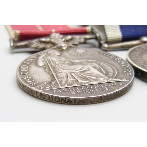 2017 - A British Empire Medal to Air Art 4 Cl. Donal J.B. Ritchie FAA/FX 76666 also a Naval For Long Servic... 