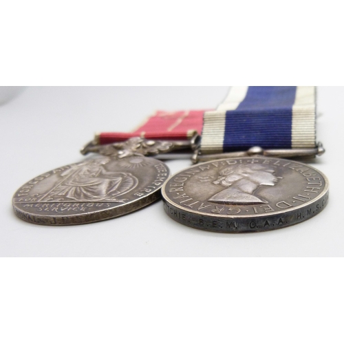 2017 - A British Empire Medal to Air Art 4 Cl. Donal J.B. Ritchie FAA/FX 76666 also a Naval For Long Servic... 