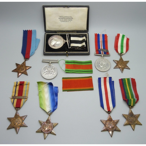 2019 - Eight WWII medals and a St. John's medal