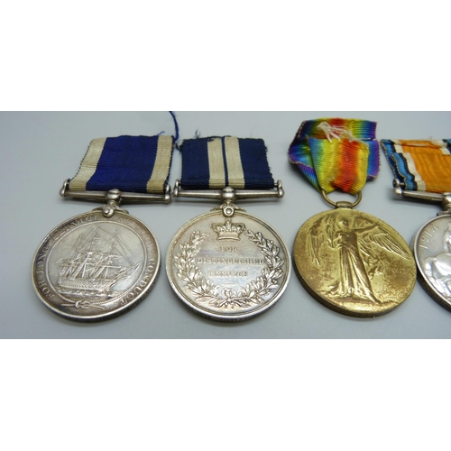 2024 - A group of medals to 294505 A.W Hopton; a Distinguished Service Medal, Sto. P.O. H.M. Submarines, a ... 