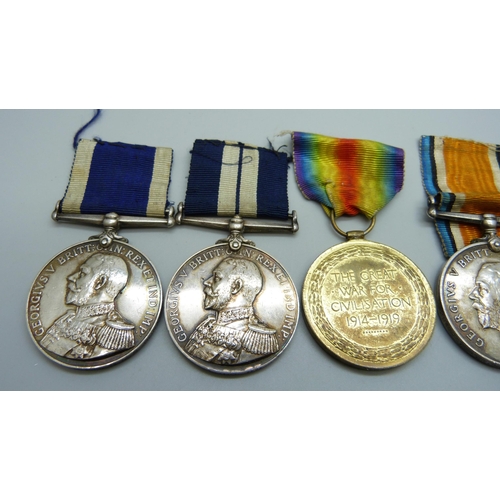 2024 - A group of medals to 294505 A.W Hopton; a Distinguished Service Medal, Sto. P.O. H.M. Submarines, a ... 