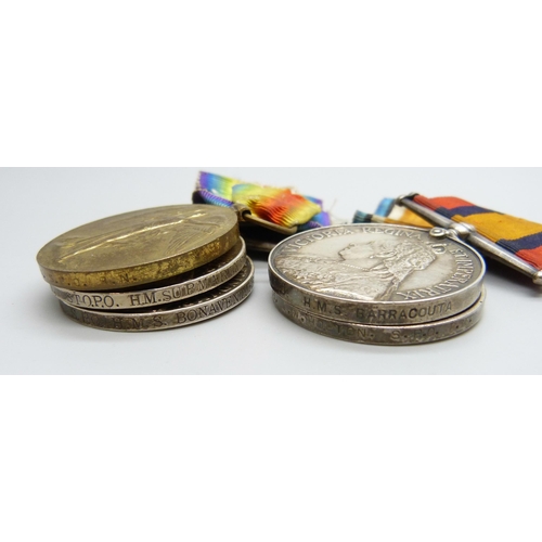 2024 - A group of medals to 294505 A.W Hopton; a Distinguished Service Medal, Sto. P.O. H.M. Submarines, a ... 