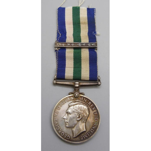 2034 - A Royal Navy Reserve Long Service and Good Conduct Medal to 19726 K. Theakstone C.P.O. R.N.R., rim a... 