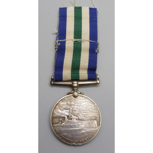 2034 - A Royal Navy Reserve Long Service and Good Conduct Medal to 19726 K. Theakstone C.P.O. R.N.R., rim a... 