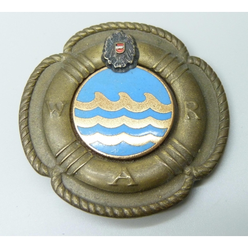 2072 - An Austrian WRA badge, water rescue, marked Pichl, Innsbruck