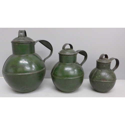 2091 - A set of three Channel Island measures/jugs