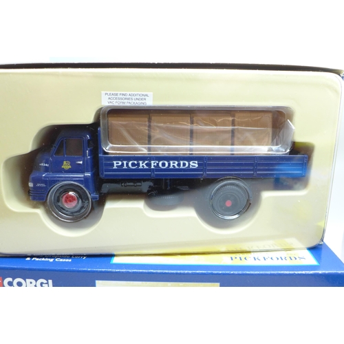 2102 - Three Corgi model vehicles, including 20501 Pickfords dropside lorry, boxed