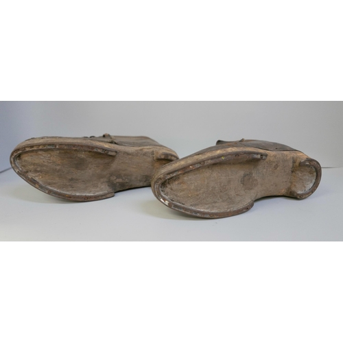 2245 - A pair of Belper Mill clogs from the 19th century
