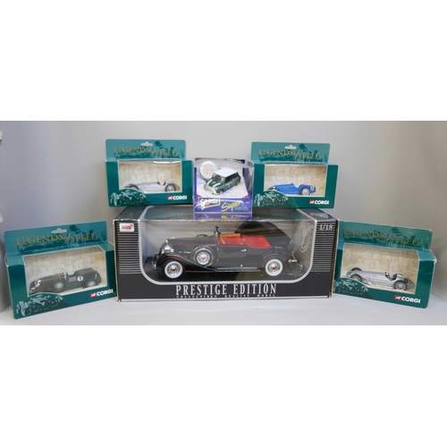 2252 - An Anson Prestige Edition model vehicle, six boxed Corgi vehicles and three others