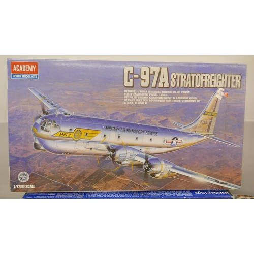 2262 - A collection of model aircraft kits, Airfix Junkers JU87B-1, RAF Red Arrows Gnat, Supermarine Seafir... 