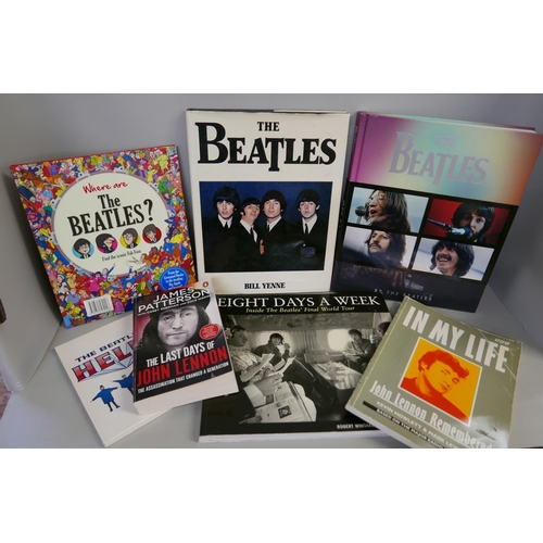 2267 - A box of Beatles books including Eight Days a Week, Get Back, In My Life, John Lennon Rembered, The ... 