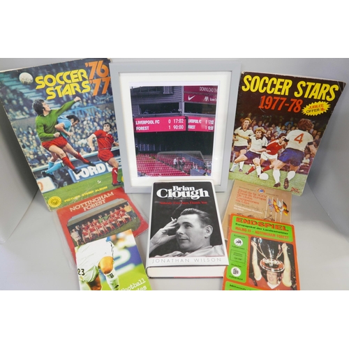 2268 - Football: Two Nottingham Forest signed football programmes, v Malmo and v Hamburg, signed by Gary Bi... 