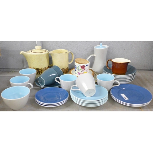 2270 - Two tea sets including Meakin Poppy pattern and Midwinter Stonehenge pattern, mixed Poole pottery, i... 