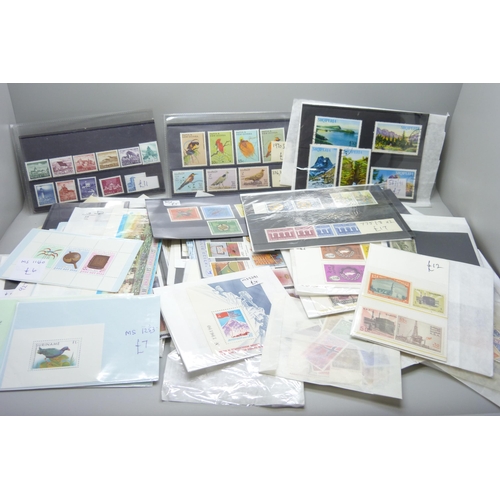 2278 - Stamps; a box of stamps on cards and in packets, many items in the catalogue range of £10-£30