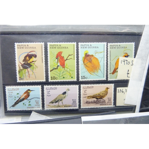 2278 - Stamps; a box of stamps on cards and in packets, many items in the catalogue range of £10-£30