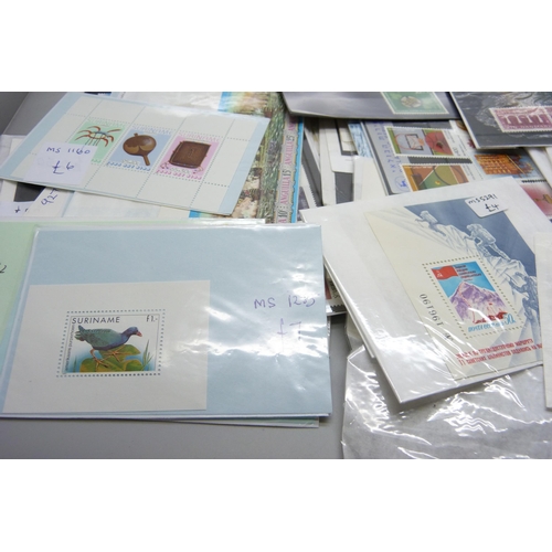 2278 - Stamps; a box of stamps on cards and in packets, many items in the catalogue range of £10-£30