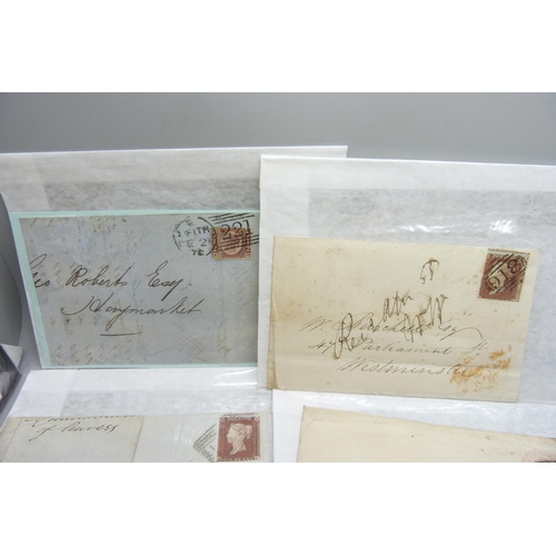 2281 - Stamps; 30 items of Great Britain Queen Victoria postal history, many 1d red imperforates