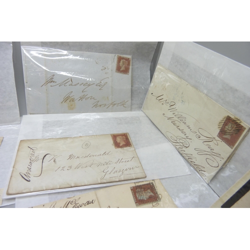 2281 - Stamps; 30 items of Great Britain Queen Victoria postal history, many 1d red imperforates