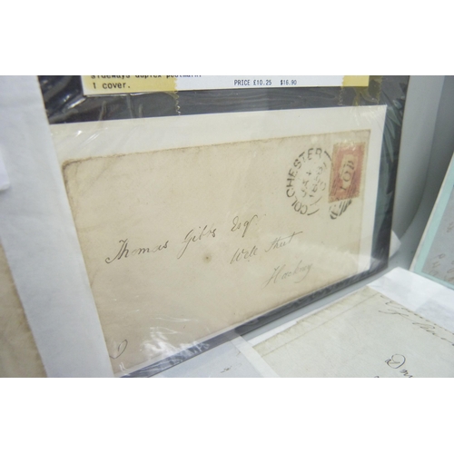 2281 - Stamps; 30 items of Great Britain Queen Victoria postal history, many 1d red imperforates