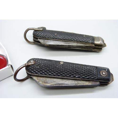 2285 - A collection of eight pocket knives including Victorinox and 1944 Richards Sheffield