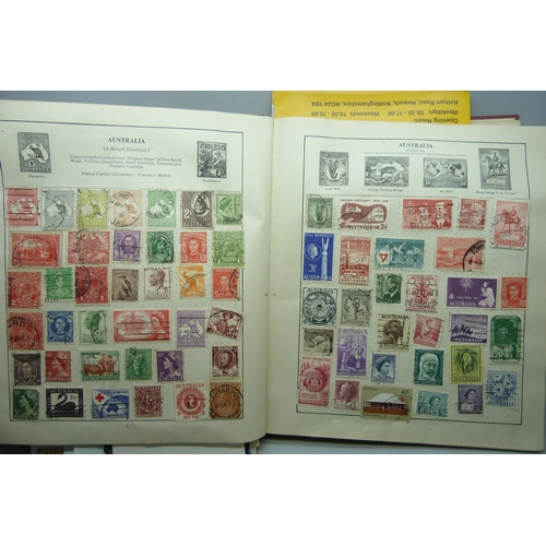 2295 - An album of stamps including one Penny Black, Australia, Belgium, Canada, China, Eire, France, Frenc... 