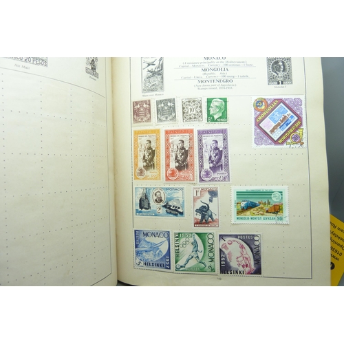 2295 - An album of stamps including one Penny Black, Australia, Belgium, Canada, China, Eire, France, Frenc... 