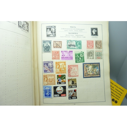 2295 - An album of stamps including one Penny Black, Australia, Belgium, Canada, China, Eire, France, Frenc... 