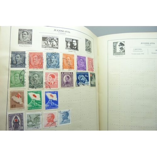2295 - An album of stamps including one Penny Black, Australia, Belgium, Canada, China, Eire, France, Frenc... 