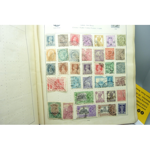 2295 - An album of stamps including one Penny Black, Australia, Belgium, Canada, China, Eire, France, Frenc... 