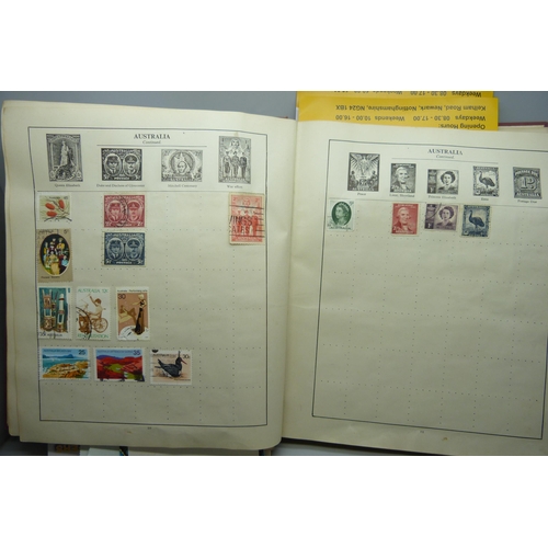 2295 - An album of stamps including one Penny Black, Australia, Belgium, Canada, China, Eire, France, Frenc... 