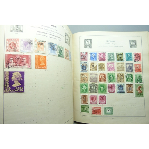 2295 - An album of stamps including one Penny Black, Australia, Belgium, Canada, China, Eire, France, Frenc... 