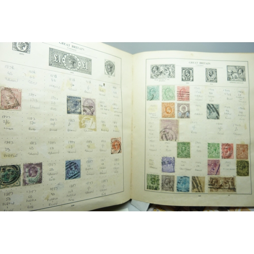 2295 - An album of stamps including one Penny Black, Australia, Belgium, Canada, China, Eire, France, Frenc... 
