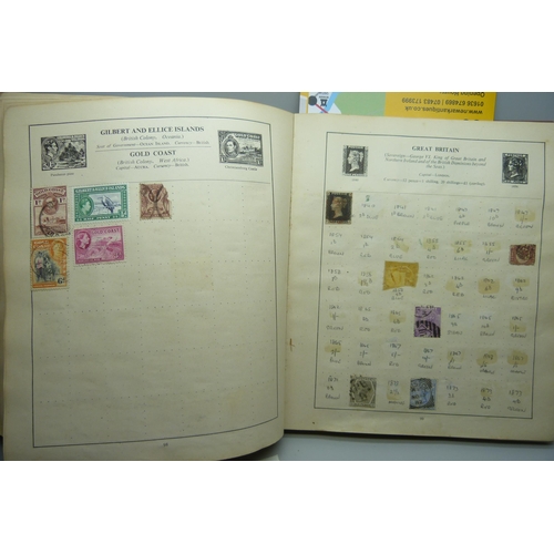 2295 - An album of stamps including one Penny Black, Australia, Belgium, Canada, China, Eire, France, Frenc... 