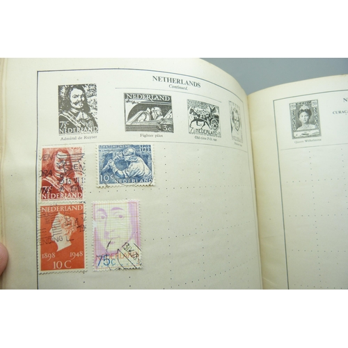 2295 - An album of stamps including one Penny Black, Australia, Belgium, Canada, China, Eire, France, Frenc... 