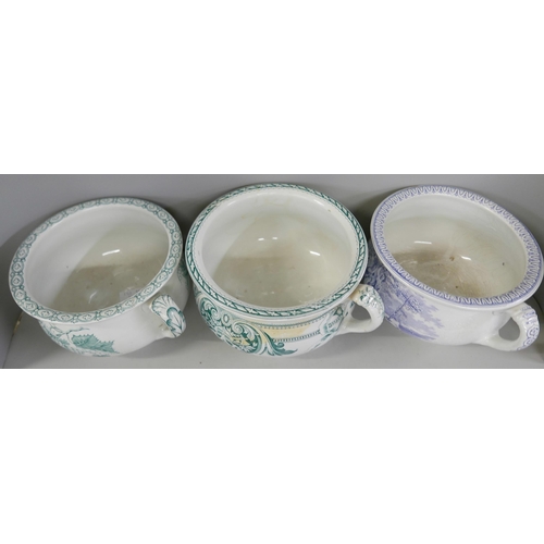 2329 - Three chamber pots recovered from The Avalanche sank in 1866 in Lime Bay **PLEASE NOTE THIS LOT IS N... 