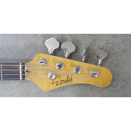 2335 - A Gould bass guitar and soft case