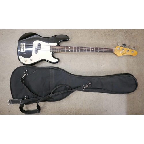 2335 - A Gould bass guitar and soft case