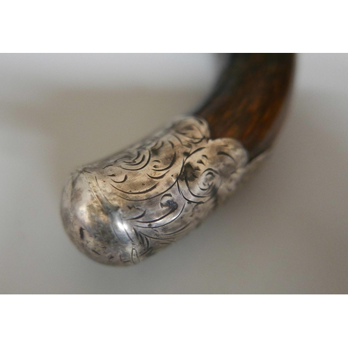 2336 - A silver mounted bamboo walking stick