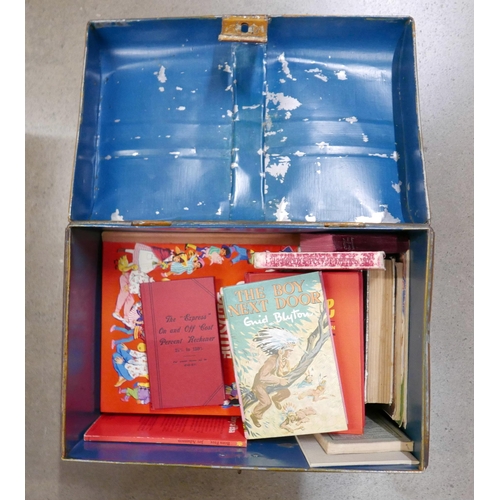 2340 - A box and a tin trunk of books **PLEASE NOTE THIS LOT IS NOT ELIGIBLE FOR IN-HOUSE POSTING AND PACKI... 